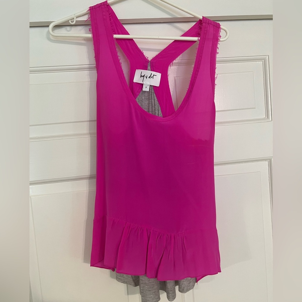 Pink racer back tank